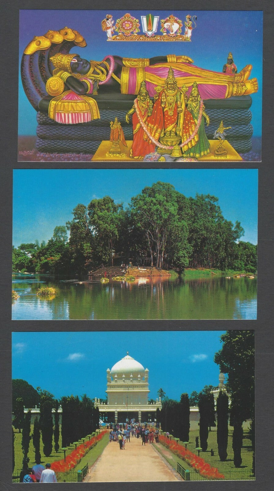 India Srirangapatna set of 10 vintage postcards c.1970's-80's
