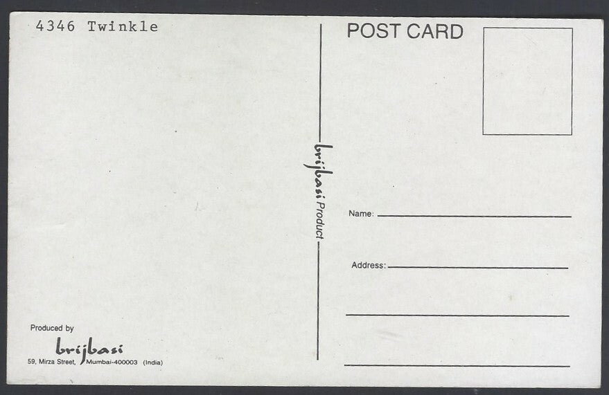 AOP India Bollywood TWINKLE KHANNA vintage postcard 