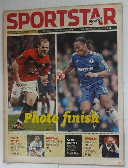 India Sportstar 2010-12 FOOTBALL cover issues 10” X 13” (5)