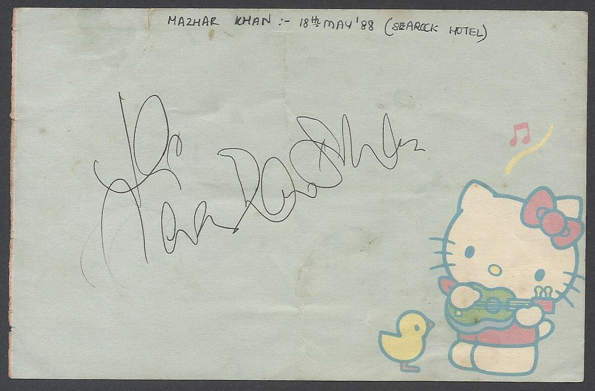 AOP Bollywood DALIP TAHIL & MAZHAR KHAN autograph 