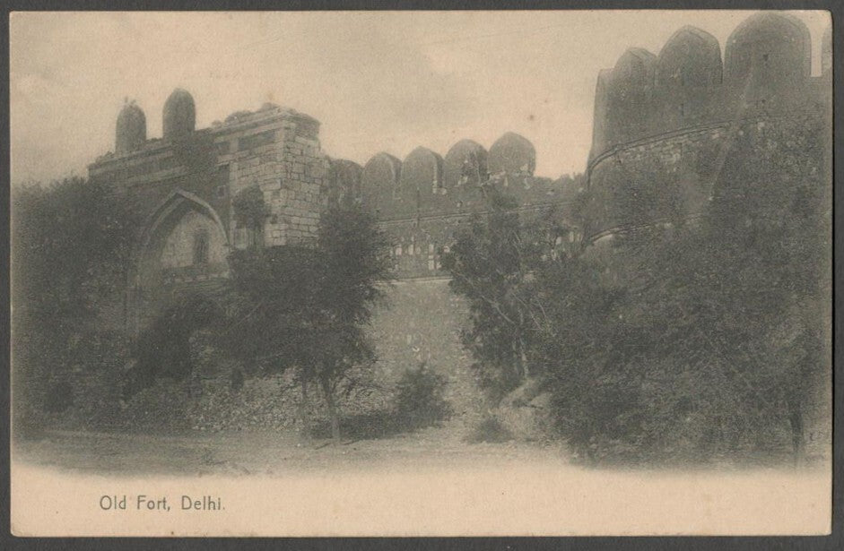AOP India Old Fort, Delhi vintage UB postcard