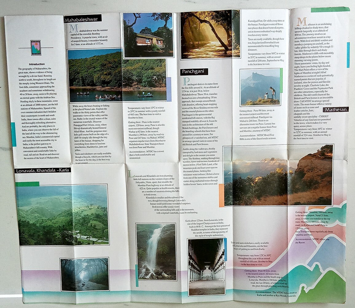 AOP India Hill Resorts Maharashtra Tourism Promotional Booklet