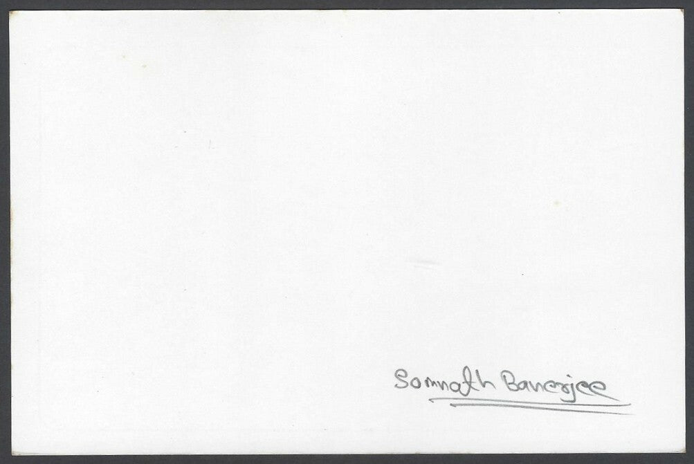 AOP Somnath Banerjee, Artist pen sketch on autograph card India