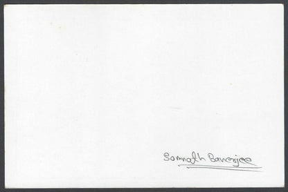 AOP Somnath Banerjee, Artist pen sketch on autograph card India