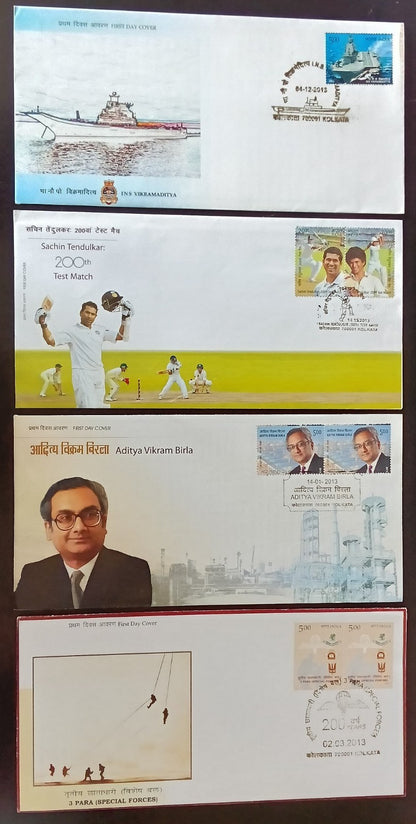 India 2013 First Day cover collection (23), most with unused brochures