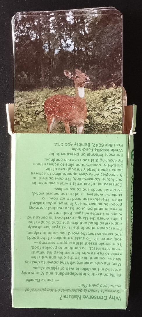AOP India WWF Worldwide Wildlife Fund pack of playing cards