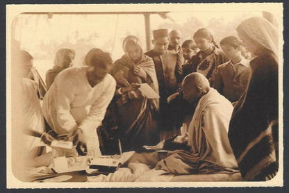 AOP India full back pictorial 50p Gandhi postal card GANDHI 