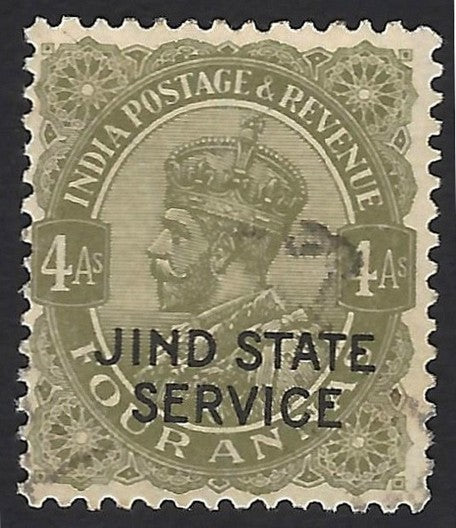 India Jind State collection of INVERTED WATERMARKS used