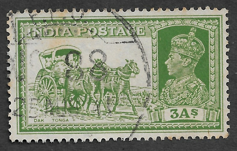 67 India KGVI King George VI 3a Dak Tonga canc FPO 88 Massawa, Eritrea