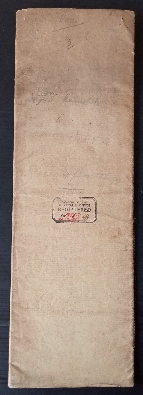 India QV 5R Special Adhesive revenue on 4 Germany stamp papers 1897 document zaz