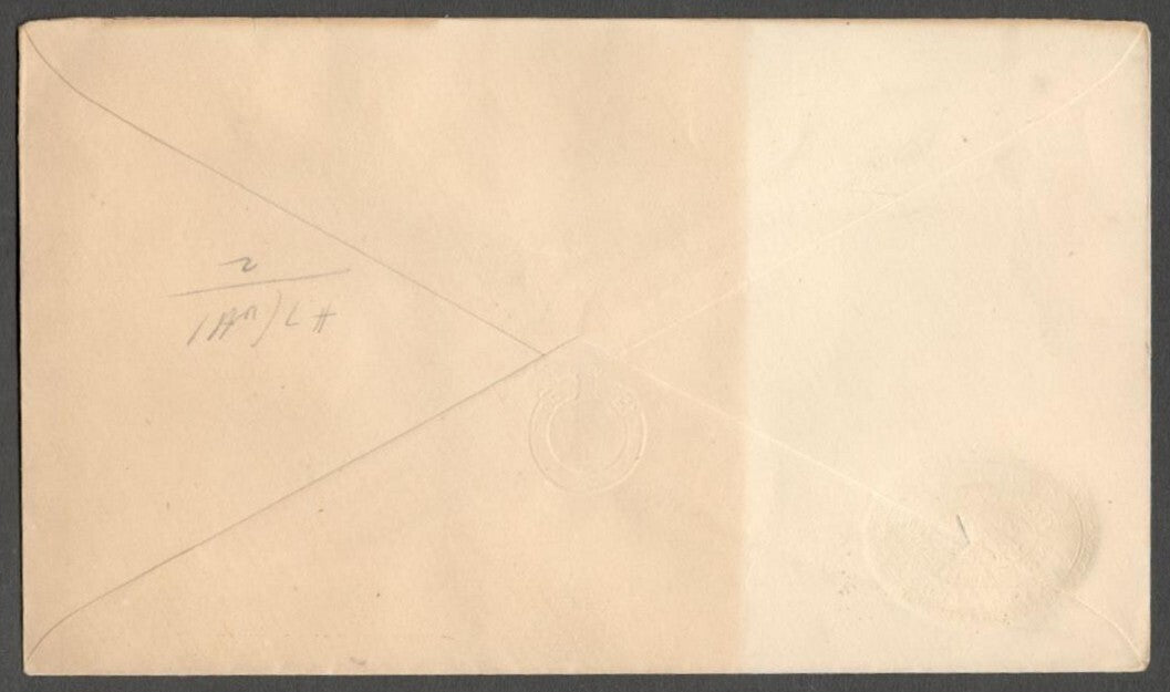 AOP India Hyderabad State 1887 2 1/2a green envelope unused. HG #B6