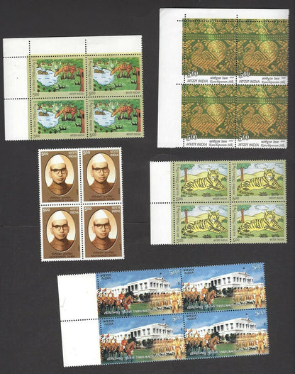 India 2010 Year Pack / set blocks of 4 MNH