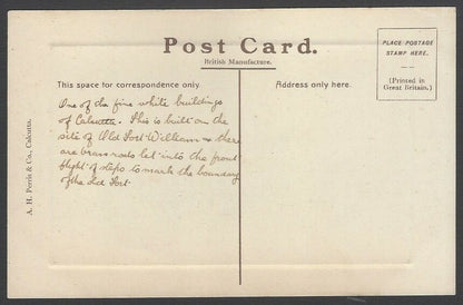 AOP India vintage postcard General Post Office, Calcutta