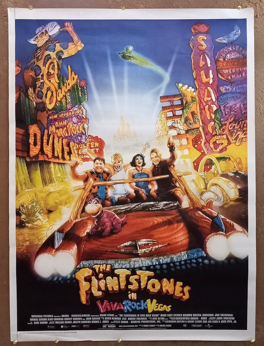 2000 The Flintstones in Viva Rock Vegas 1 sheet India poster Stephen Baldwin