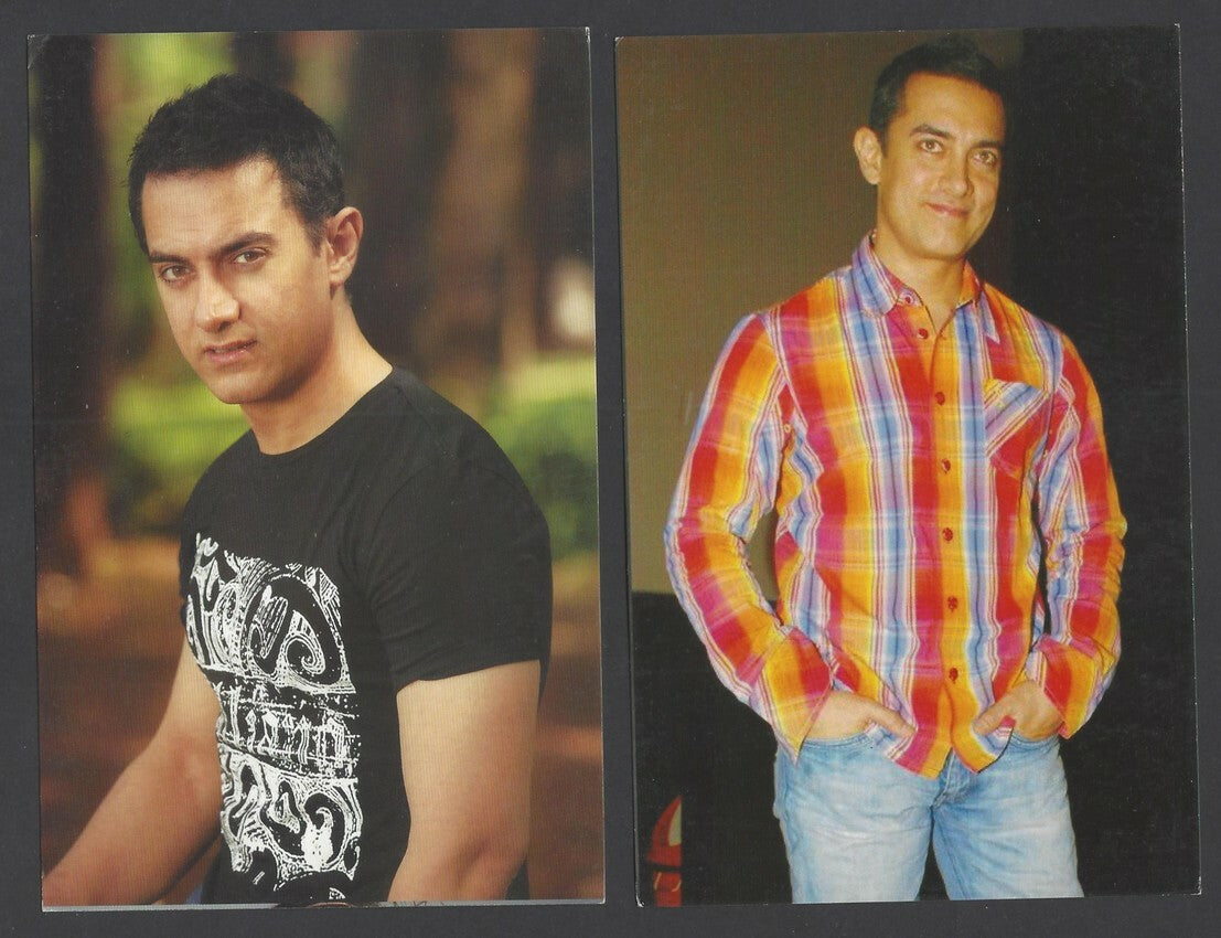 India BOLLYWOOD Aamir Khan postcards x 7