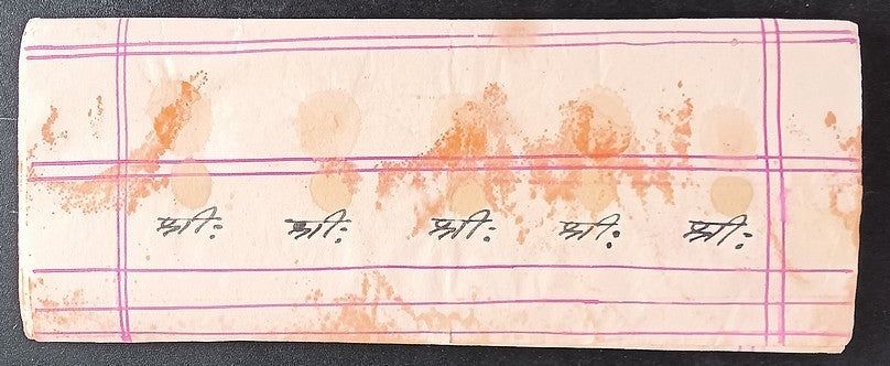 India vintage hand drawn handwritten Hindu horoscope scroll 9 x 104 inches