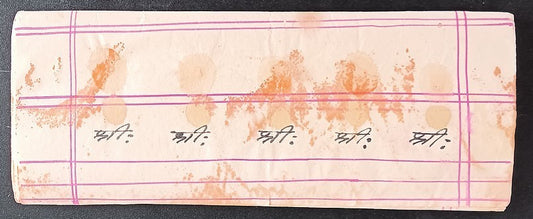 India vintage hand drawn handwritten Hindu horoscope scroll 9 x 104 inches