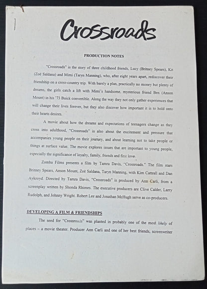 Britney Spears India visit promoter's file incl. tickets, promotional items etc