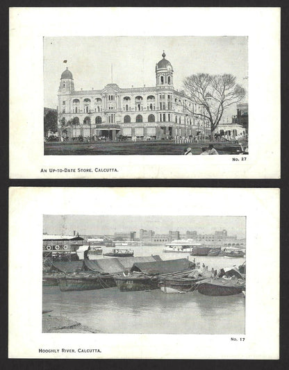 India Calcutta vintage postcard series x 10