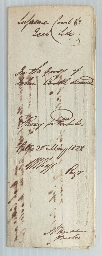 AOP India 1828 Supreme Court, Fort Williams, Calcutta document