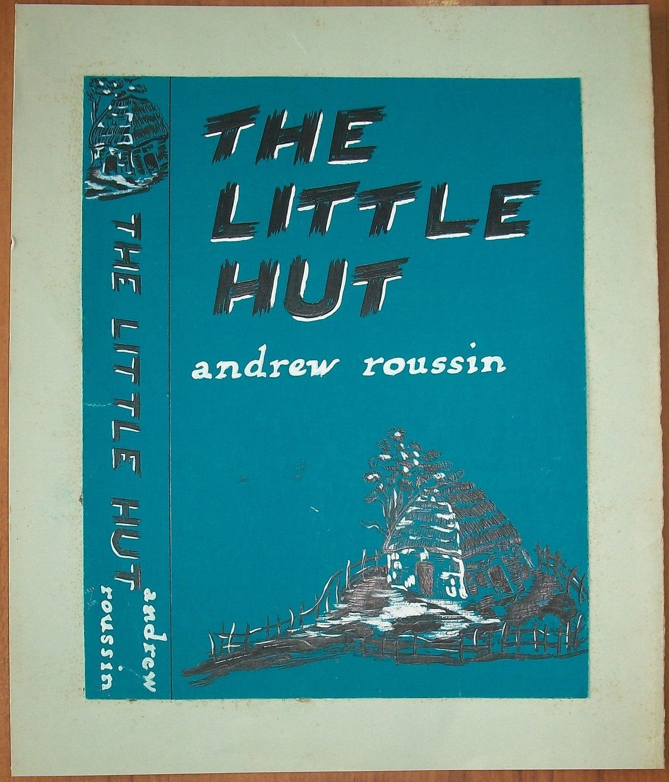 India 1950s The Little Hut by André Roussin advert artwork handpainted on card