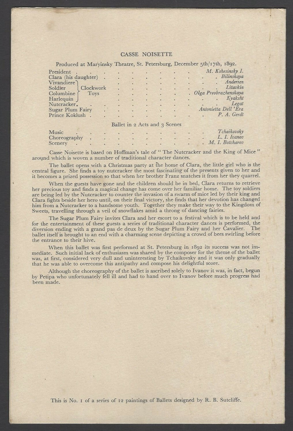 B.I. British India Line Ballets menu cards (3)