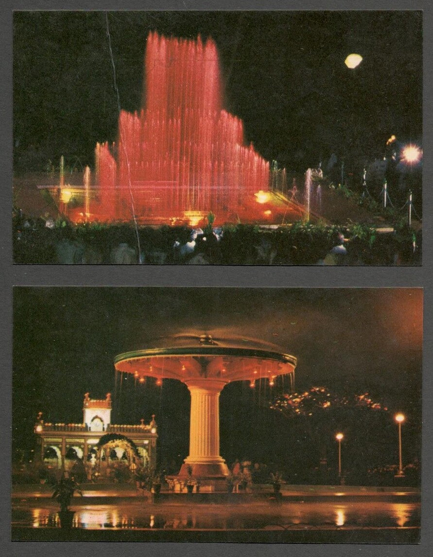 AOP India vintage set of 7 postcards BRINDAVAN