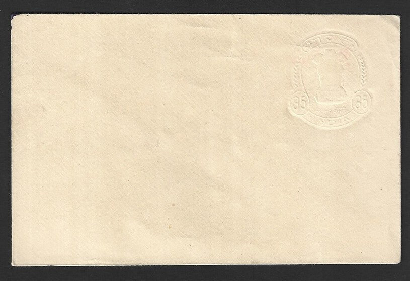India 35(p) envelope ALBINO error