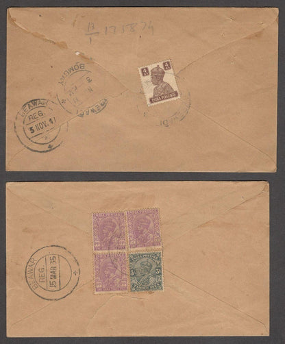 India KGV / KGVI VPP covers (2)