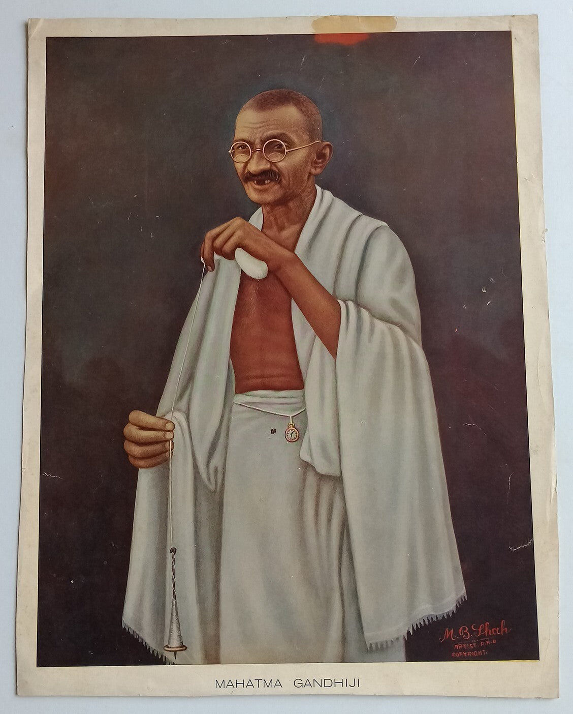 AOP India vintage poster MAHATMA GANDHIJI 12x15 inches R