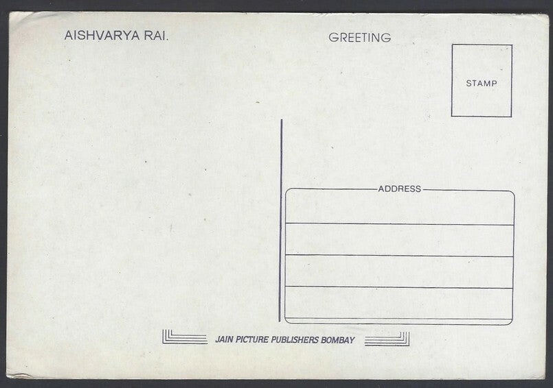 AOP India Bollywood AISHWARYA RAI vintage postcard 