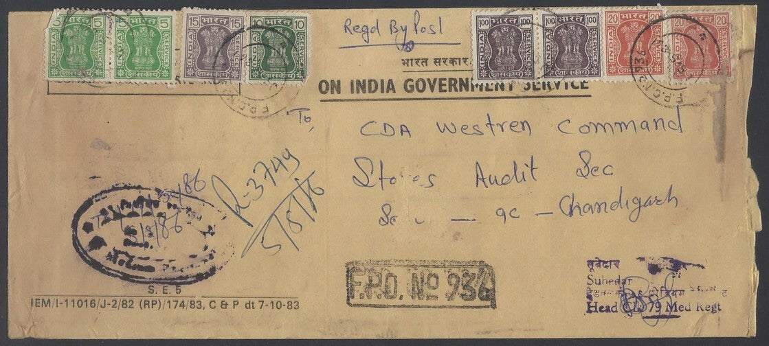 AOP India registered FPO covers 19080s (10)