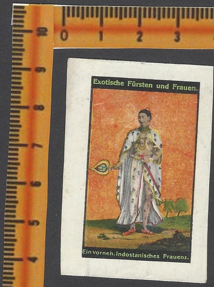 AOP vintage poster stamp Exotic Costumes - Indian Lady India