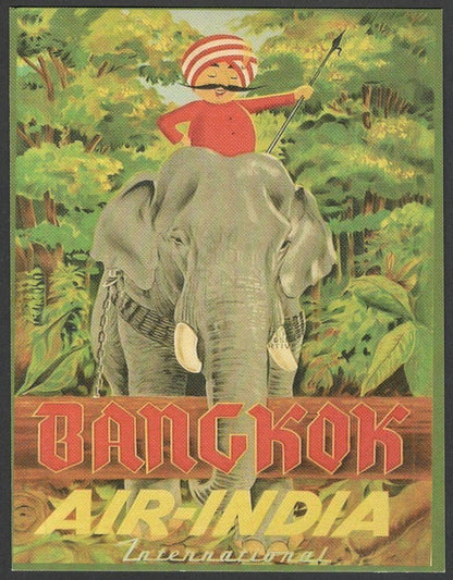 AIR INDIA BANGKOK reprinted postcard