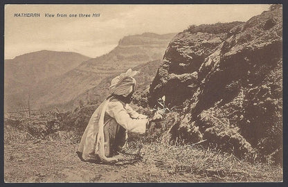India MATHERAN View from One Three Hill vintage postcard