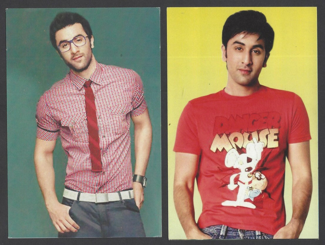 India BOLLYWOOD Ranbir Kapoor postcards x 6