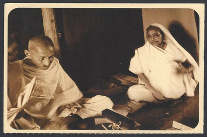 AOP India full back pictorial 50p Gandhi postal card GANDHI 