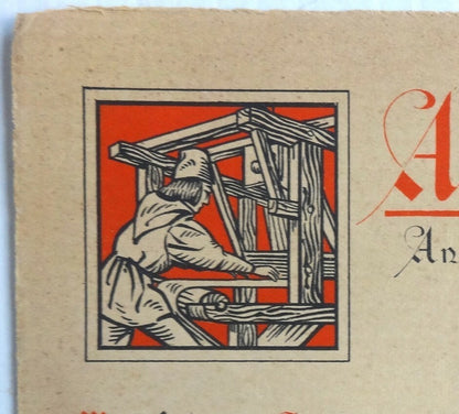 Antique Carpet Restorer Paris 1933 illustrated letterhead to India