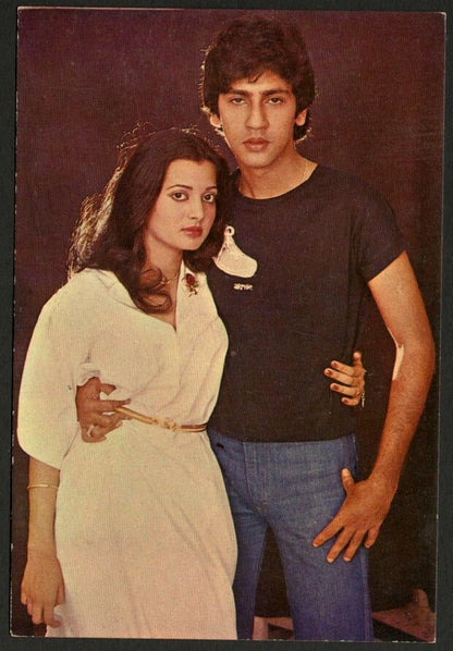 AOP India Bollywood vintage postcard KUMAR GAURAV & VIJAYATA PANDIT