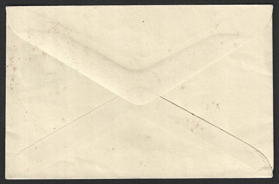 India 25p purple envelope with unusual inking error - ghostly image