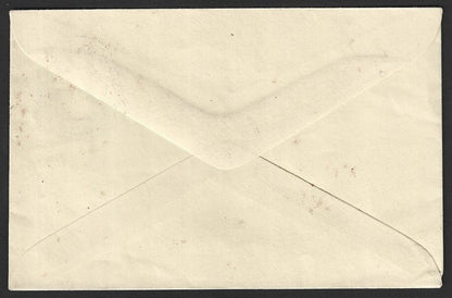 India 25p purple envelope with unusual inking error - ghostly image