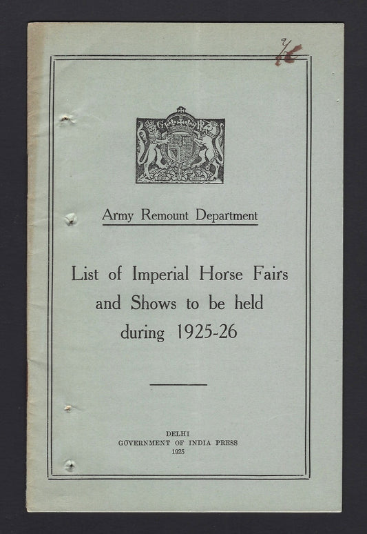 India Imperial Horse Shows & Fairs 1925-9 (3 books)