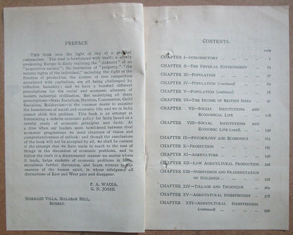 India 1926 letter signed author Pestonji Ardeshir Wadia + book ad