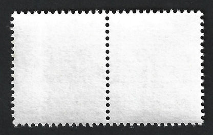 India 20p revenue stamp pair MISPERF ERROR MNH