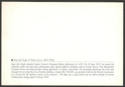 AOP India 2010 Princely States maxi card - Raja Ajit Singh of Khetri