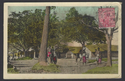 India Vintage postcard COOLIES –SHEDS CALCUTTA.