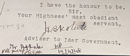 India 1946 crested letter IDAR STATE