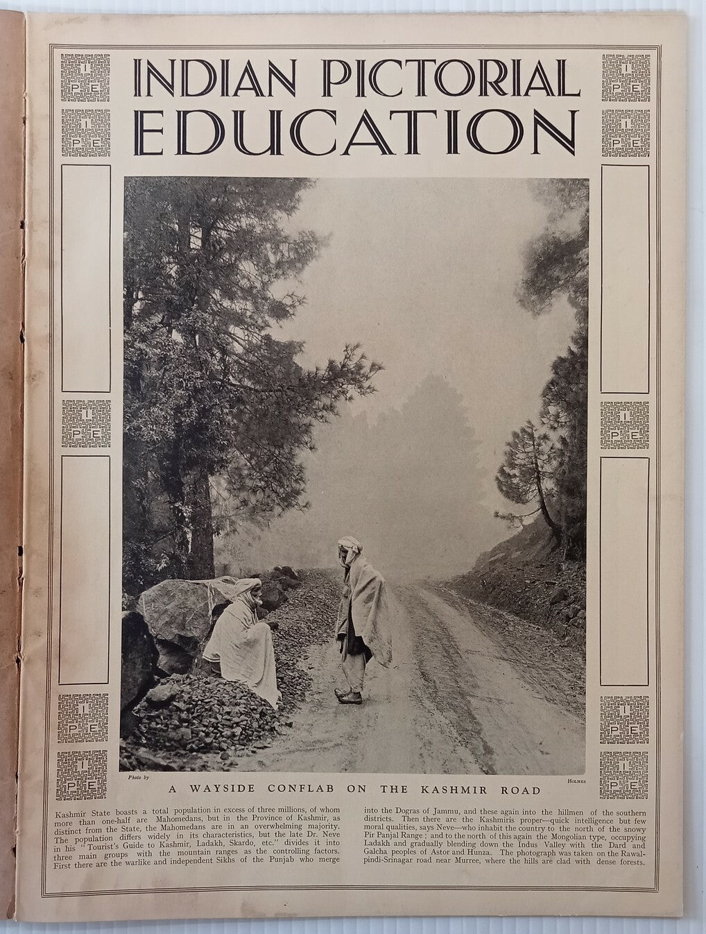 INDIAN PICTORAL EDUCATION 1929.30 Vol.1 No.5 Tribals, Shan Girl, Burma, GM