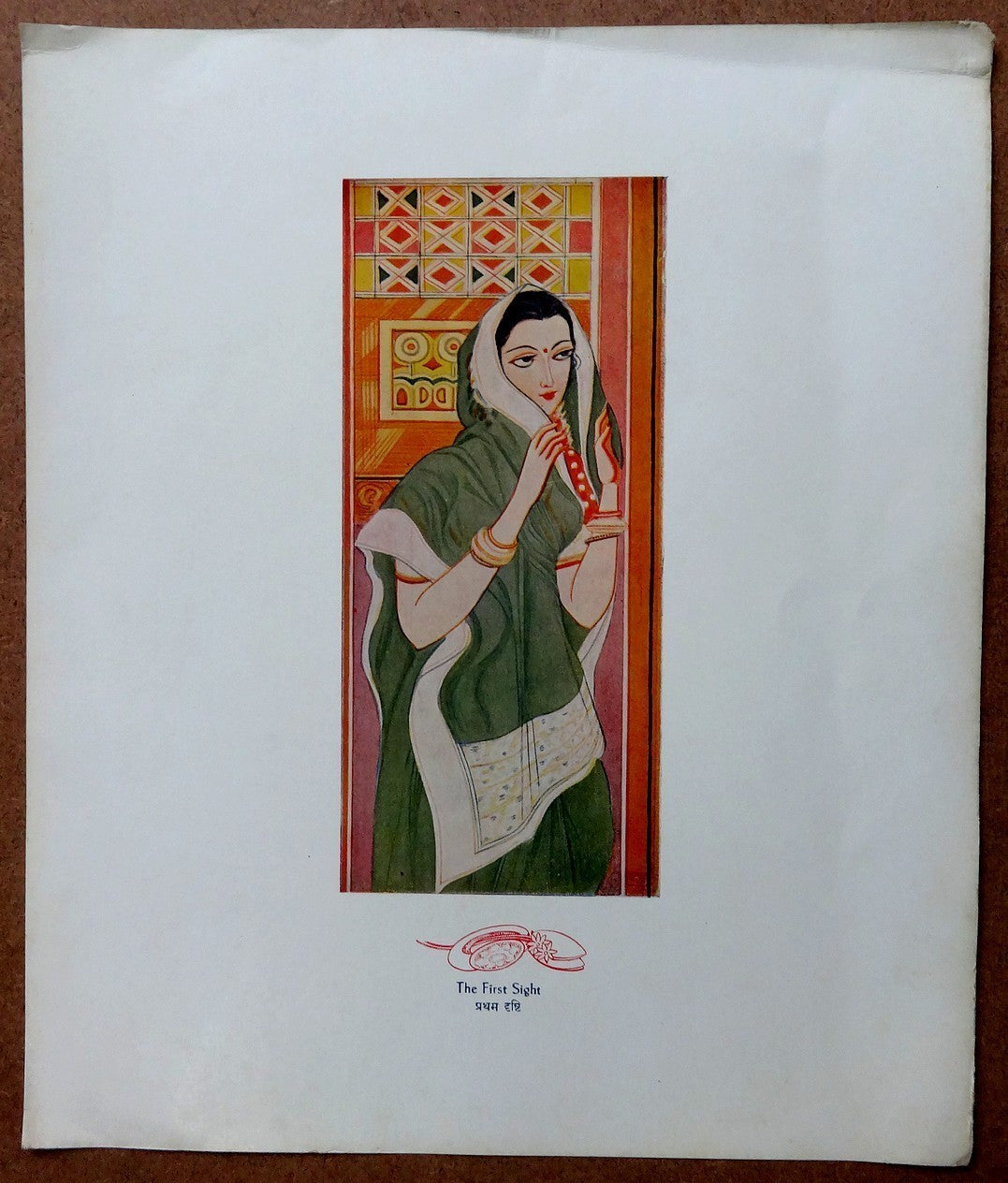 India vintage print THE FIRST SIGHT by KANU DESAI – Pranay Madhuri series