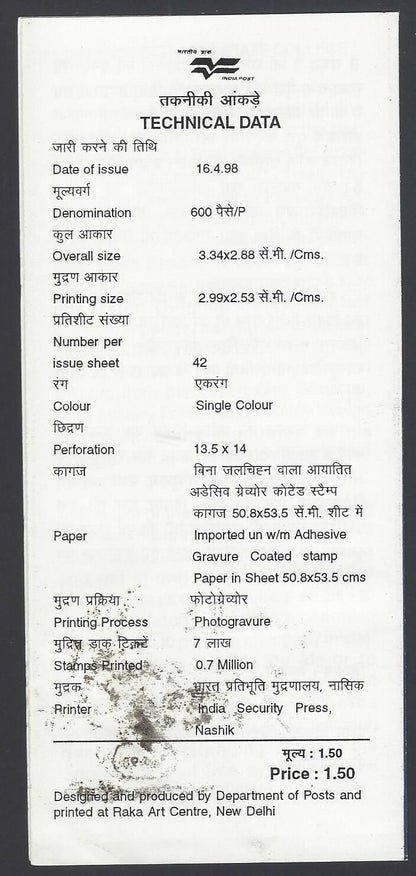 India 1998 Defence Services Staff College OWL used brochure